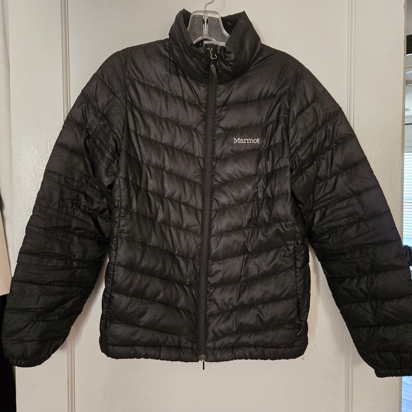 Marmot Puffer Duck Down Zip Up 600 Fill Black - Size S/P - Picture 1 of 5